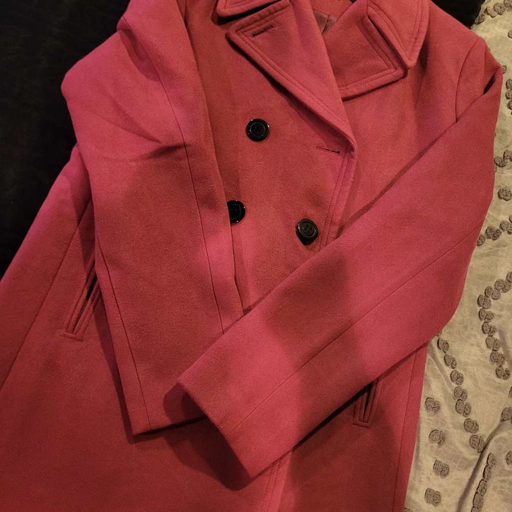 Plum pea coat